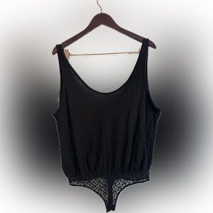 Free People Black Bodysuit Tank Top Size Large
